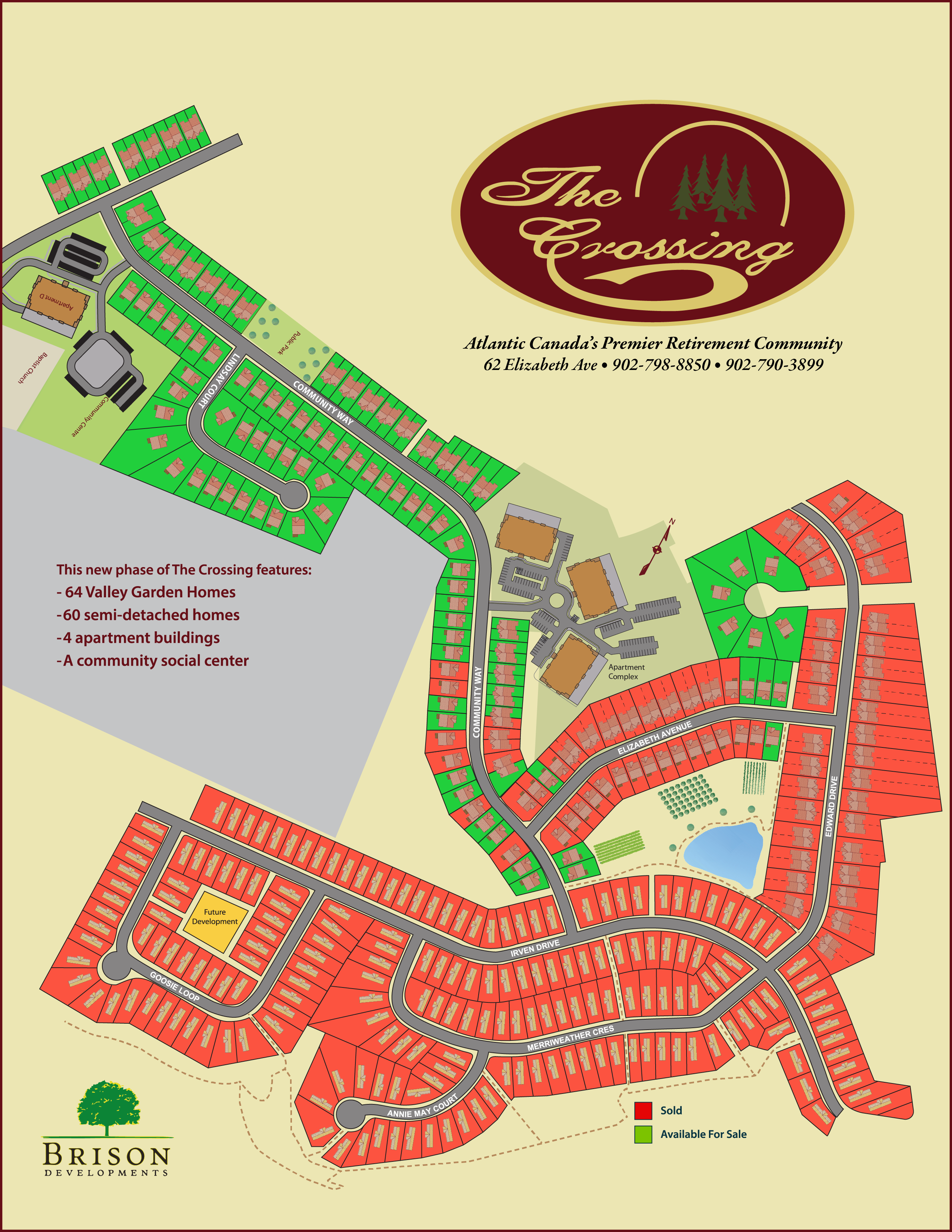 Map of The Crossing Retirement Community